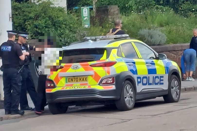 Police make an arrest in Sidwell Street