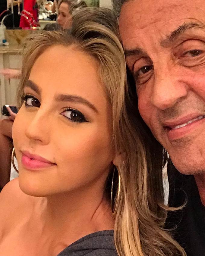 Sylvester Stallone con su hija Sophia