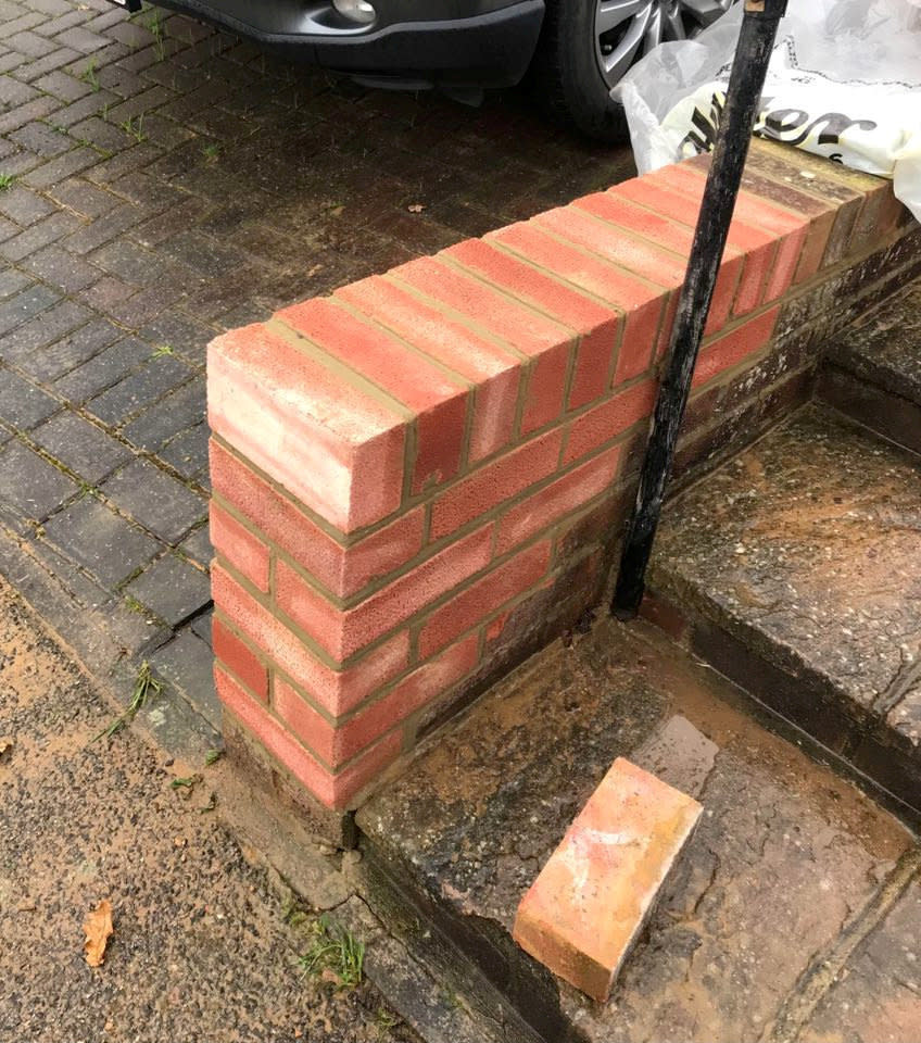 A council cleaning truck was caught on camera knocking a resident's wall down then feeling (swns)