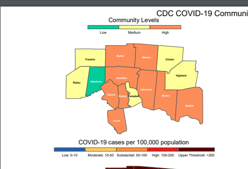 A look at community levels in the region.