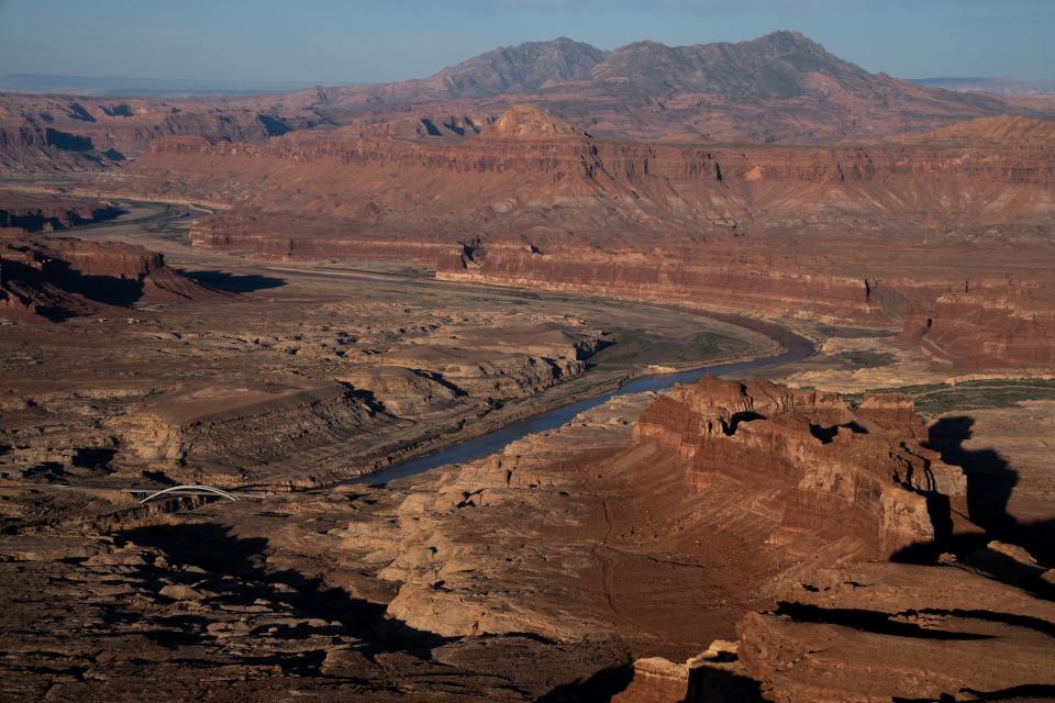 The Hite Crossing Bridge over the Colorado River near Hite, Utah, pictured on June 11, 2022.