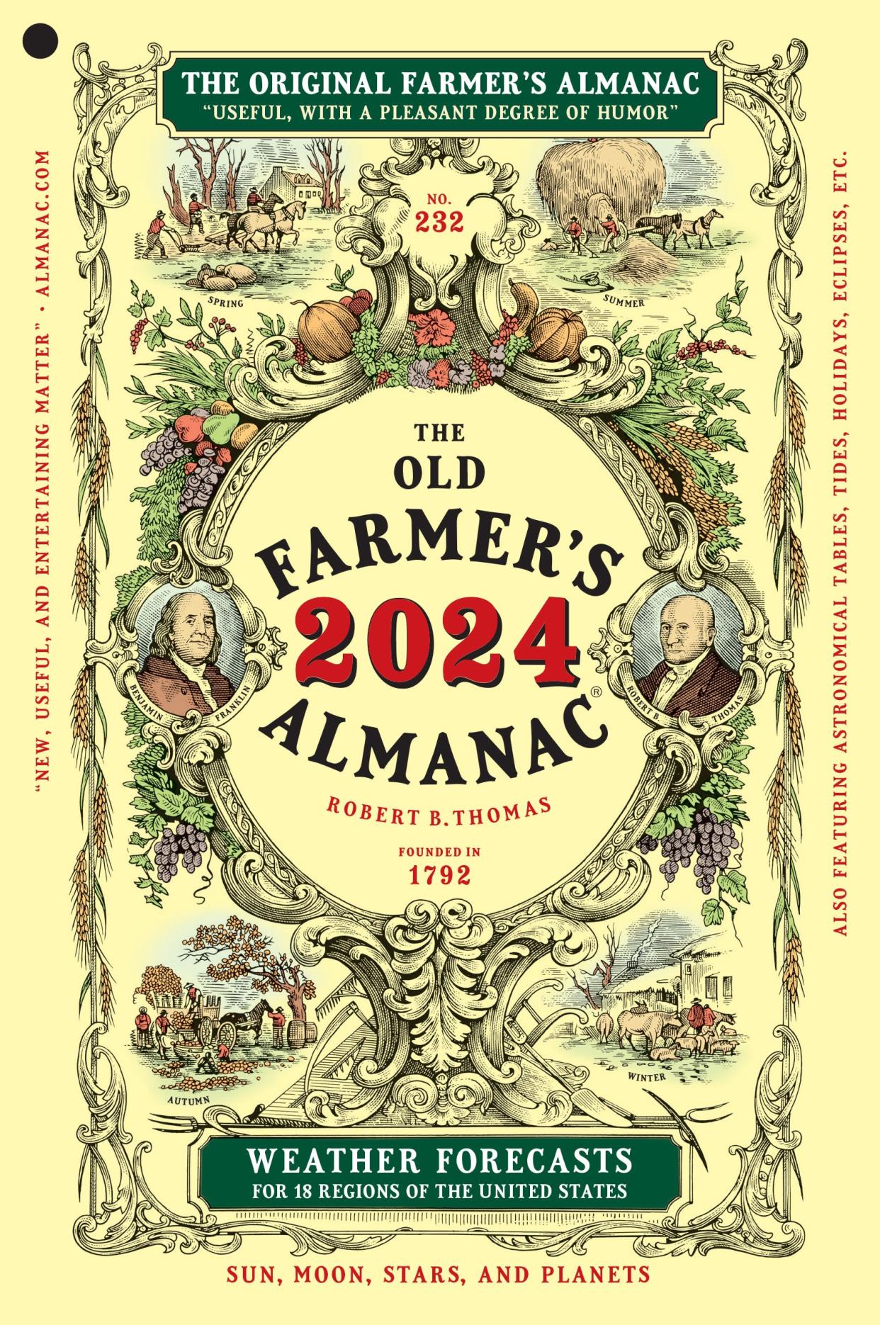 Old Farmer's Almanac says there's a chance of clouds on the day of the eclipse.