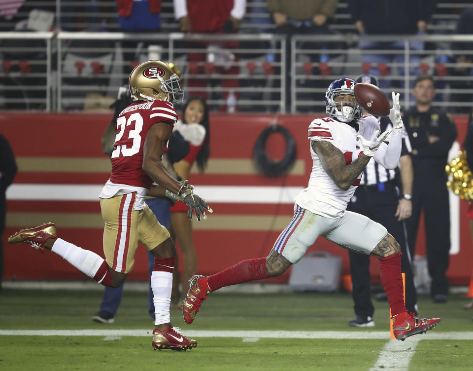 Former New York Giants wide receiver Odell Beckham almost joined the 49ers instead. (AP)