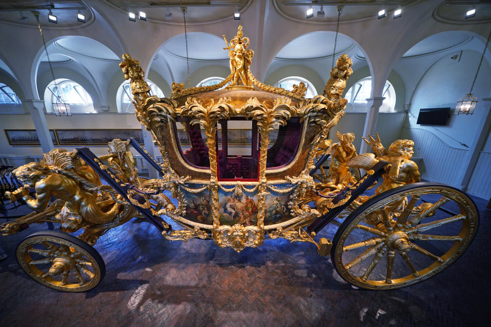 El Gold State Coach se utilizará para la procesión de regreso de King y Camilla.