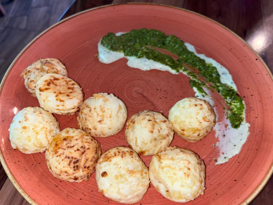 Pao de Queijo appetizer at skipper canteen in magic kingdom