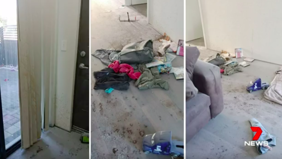 Professional cleaners have spent four days at the Kelmscott house and there is still much more that needs to be done. Source: 7News