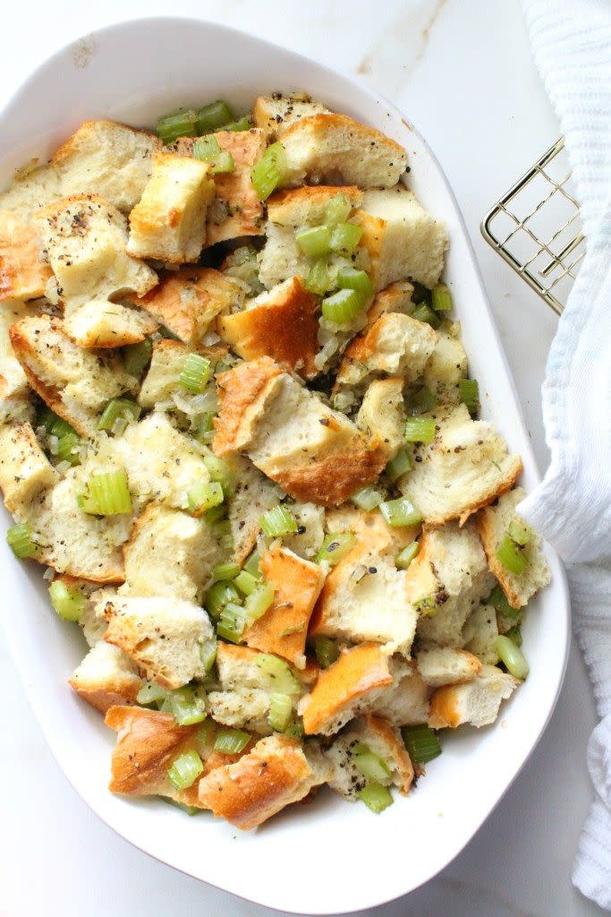 Traditional French Bread Vegan Stuffing