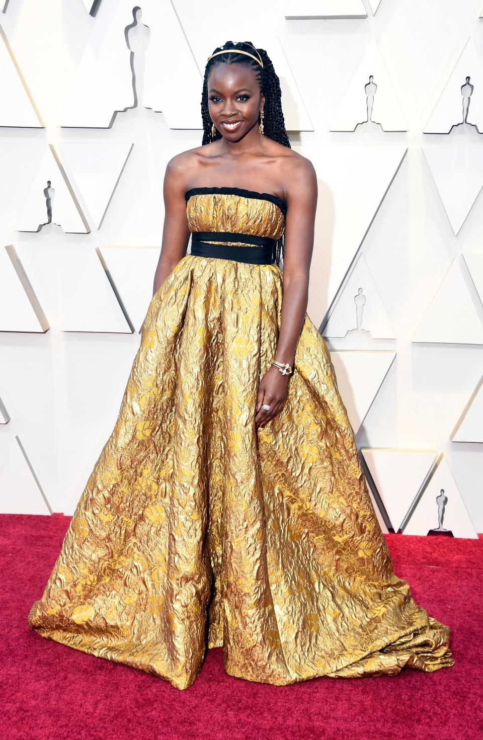 <h1 class="title">Danai Gurira in Brock Collection and Fred Leighton jewelry</h1><cite class="credit">Photo: Getty Images</cite>