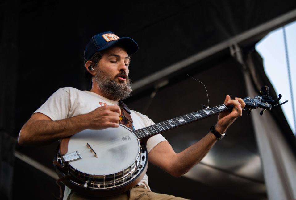 Scott Avett with The Avett Brothers performs on the Gold Record stage during the Pilgrimage Music Festival at  Harlinsdale Farm in Franklin, Tenn., Sunday, Sept. 25, 2022.