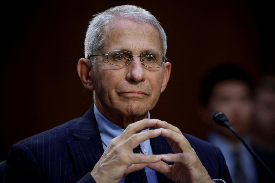 Dr. Anthony Fauci, Director of the National Institute of Allergy and Infectious Diseases, testifies during a Senate Health, Education, Labor, and Pensions Committee hearing on the monkeypox outbreak, in Capitol Hill in Washington, U.S., September 14, 2022.
