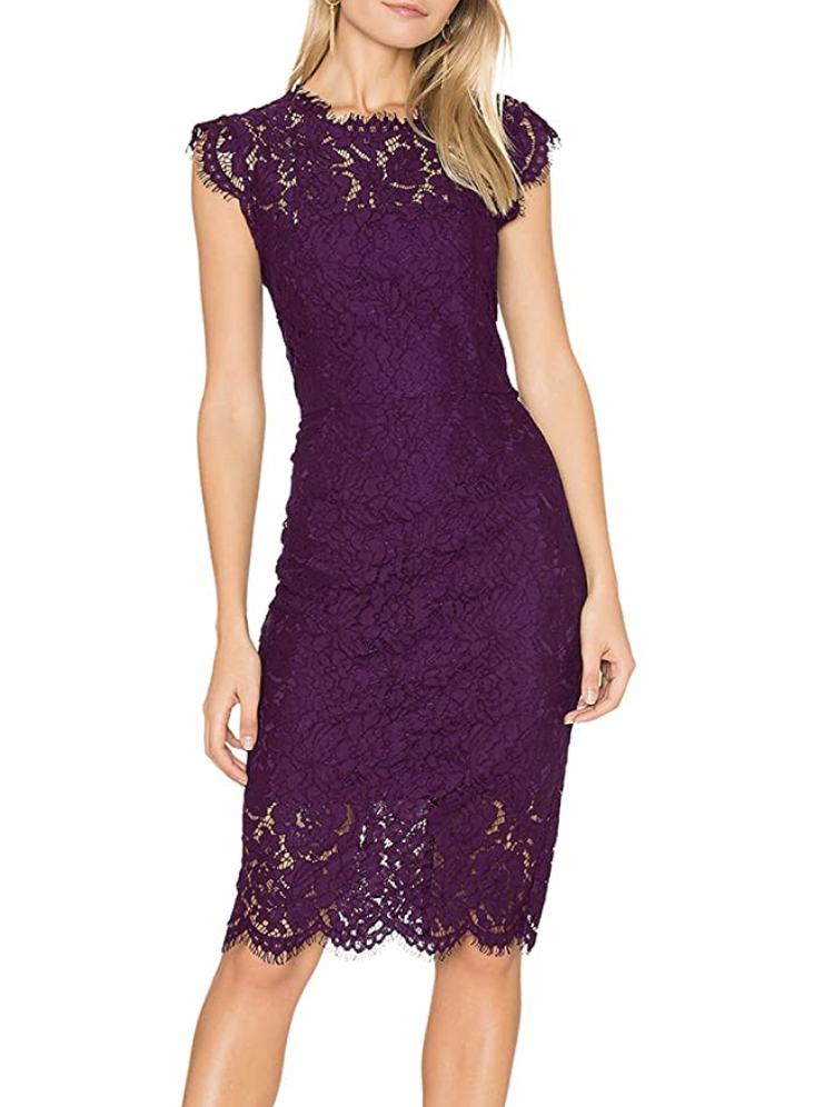 Merokeety Lace Cocktail Dress