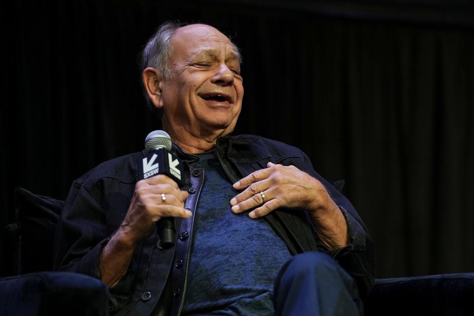 Actor and comedian Cheech Marin speaks in a featured session with ARTnews' Daniel Cassady during South by Southwest Tuesday, March 14, 2023. Marin discussed Chicano art and the community collaboration that launched the national Cheech Marin Center for Chicano Art and Culture of Riverside Art Museum.