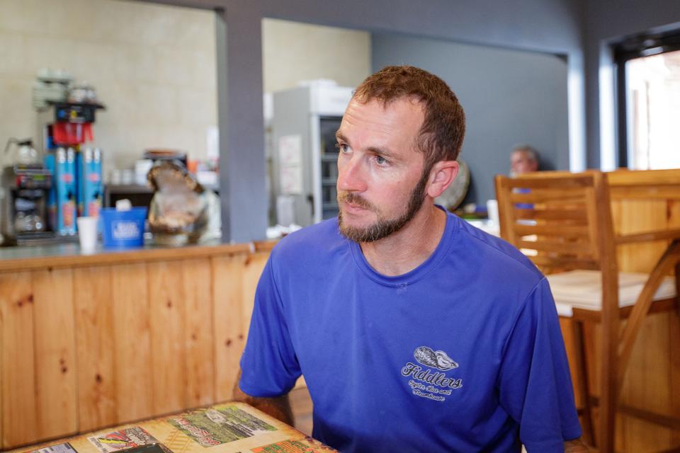 Randall Martina, owner of Fiddler's Oyster Bar & Steamhouse located in Blountstown, Florida, shares his views on the COVID-19 vaccine and his experiences of living through a pandemic Wednesday, July 21, 2021.