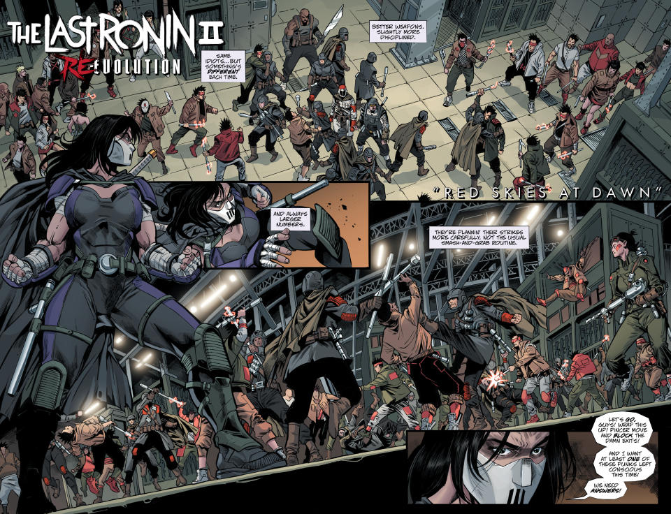 Pages from Teenage Mutant Ninja Turtles: The Last Ronin II - Re-Evolution #1