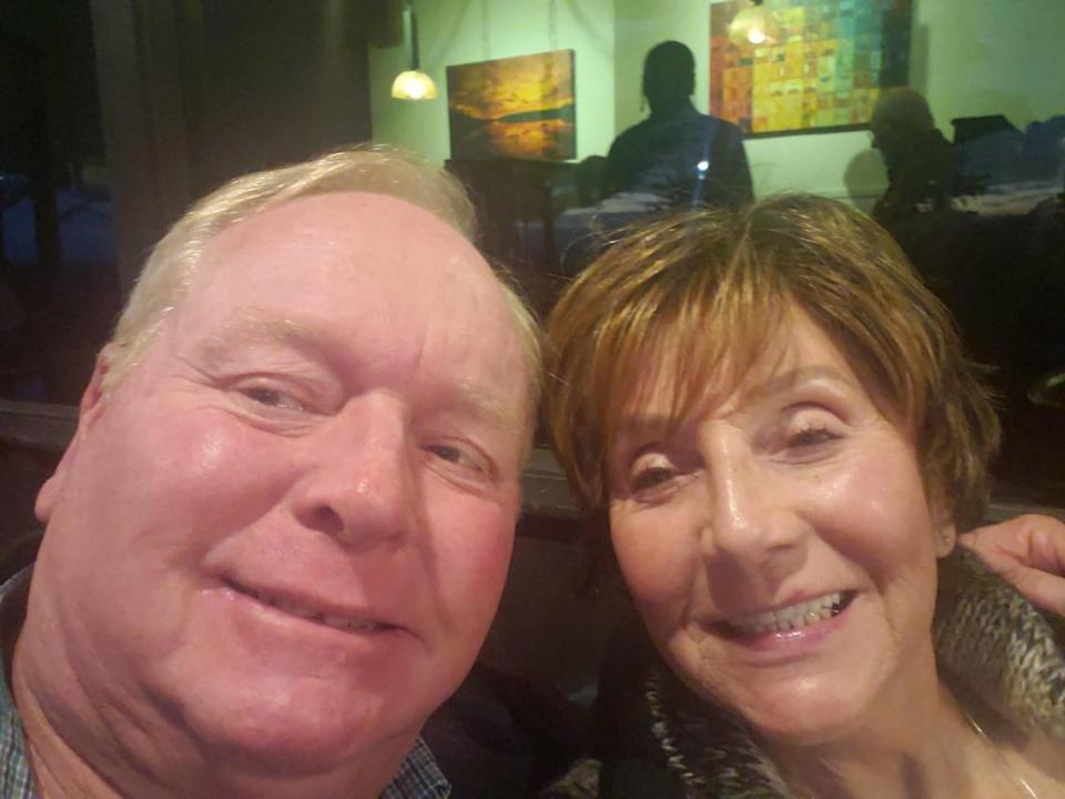 Bernadette Hiser spending time out of the house with her husband Jeff Hiser, who was diagnosed with Alzheimer’s disease in 2015.