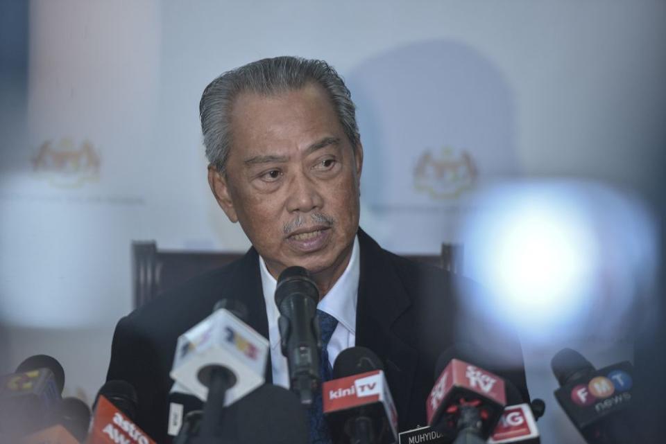 Home Minister Tan Sri Muhyiddin Yassin said it was not true that Yazid will be freed following the expiry of his Prevention of Terrorism Act (Pota) 2015 detention order. — Picture by Shafwan Zaidon