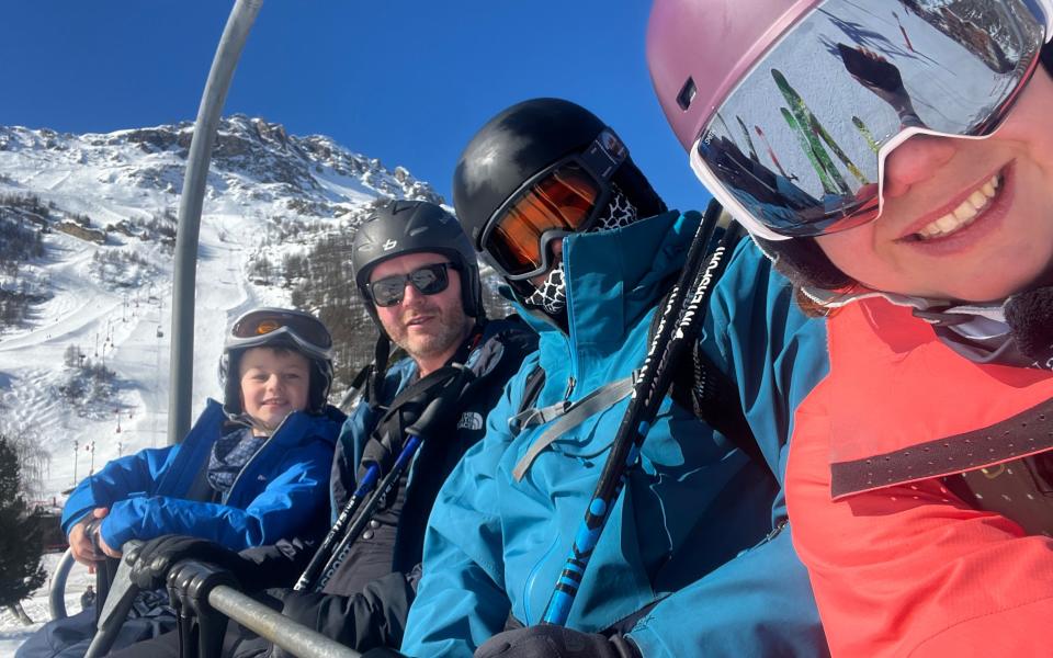 The family set off for a trip to the French Alps