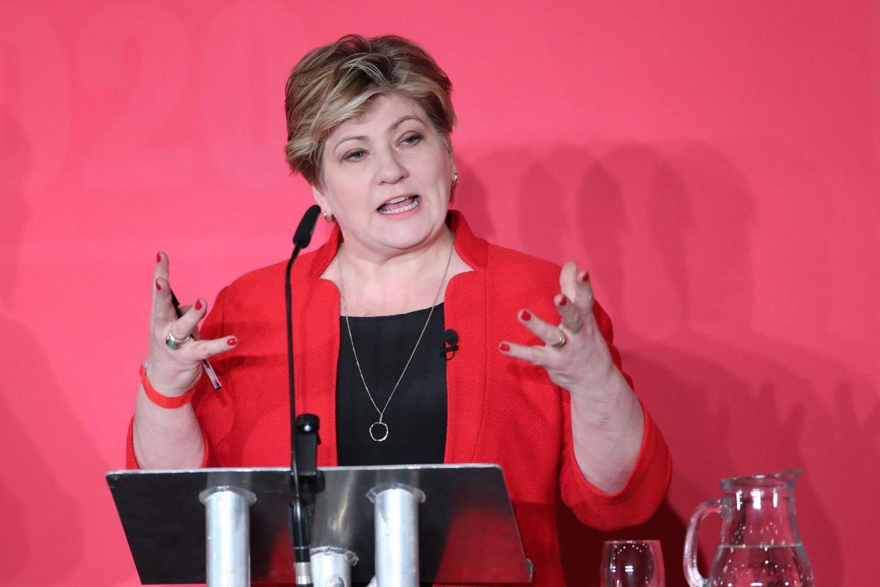 Denial: Emily Thornberry said she was not "sneering" at Brexit voters: PA