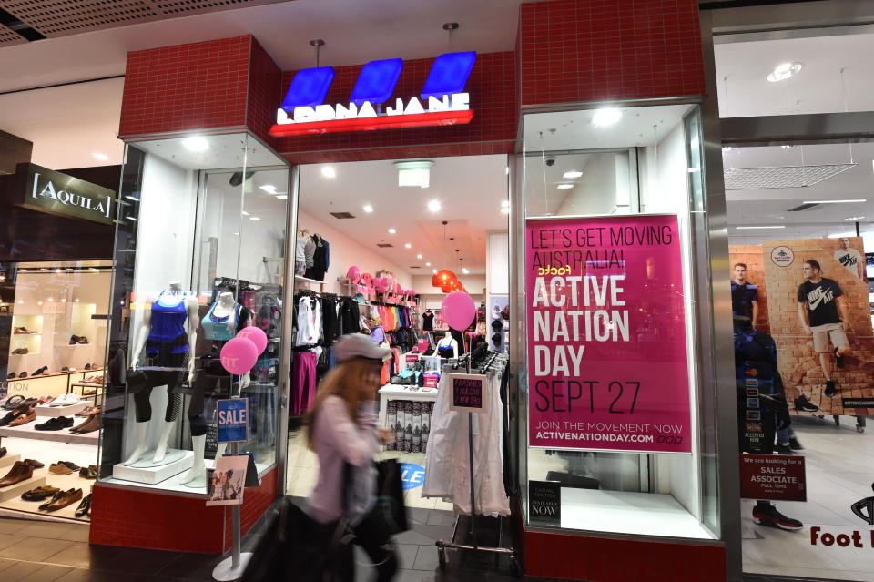 A Lorna Jane store is seen at Melbourne Central in Melbourne. Source: AAP