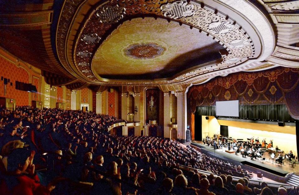 Guests attend an Erie Philharmonic performance inside the Warner Theatre in Erie on Jan. 18, 2020.