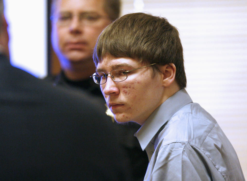 Brendan Dassey appears in court at the Manitowoc County Courthouse in Manitowoc, Wisconsin in 2007.