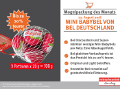 <p>„Babybel ist der perfekte Snack!“ – so bewirbt der Hersteller Bel Deutschland seinen Käse. „Der perfekte Snack“ ist seit neuestem aber auch die perfekte Mogelpackung, so die Verbraucherzentrale Hamburg im August. Etliche Konsumenten aus ganz Deutschland beschwerten sich bei den Verbraucherschützern über die dreiste Preiserhöhung bei Babybel. Die bei Edeka erhältlichen Netze „Original“ und „Light“ enthielten ab dato nämlich ein Käselaibchen weniger. Drin sind seitdem nur noch 100 Gramm statt vorher 120 Gramm.<br>Der Preis blieb aber weiterhin gleich und liegt bei Edeka wie zuvor bei 1,89 Euro oder 1,99 Euro, berichtete die Verbraucherzentrale. Das entsprach einer versteckten Preiserhöhung von 20 Prozent. Dafür wurde Mini Babybel mit dem Negativ-Preis Mogelpackung des Monats August „belohnt“. </p>