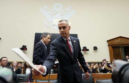 Corey Lewandowski testifies before U.S. House Judiciary Committee's impeachment investigation hearing on Capitol Hill in Washington