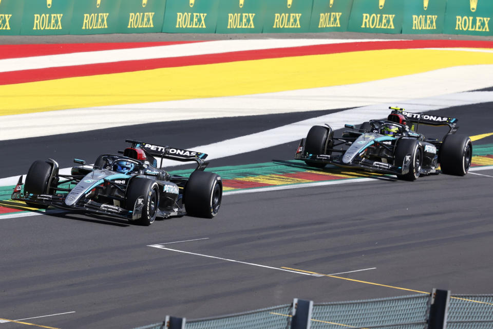 Russell holds off Hamilton for Mercedes 12 at Formula 1 Belgian Grand