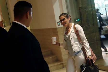 Canada's Minister of Foreign Affairs Chrystia Freeland arrives to where the second round of NAFTA talks involving the United States, Mexico and Canada is taking place in Mexico City, Mexico, September 4, 2017. REUTERS/Edgard Garrido