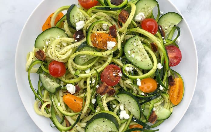 keto friendly pasta salad Keto Pasta Salad With Zucchini Noodles