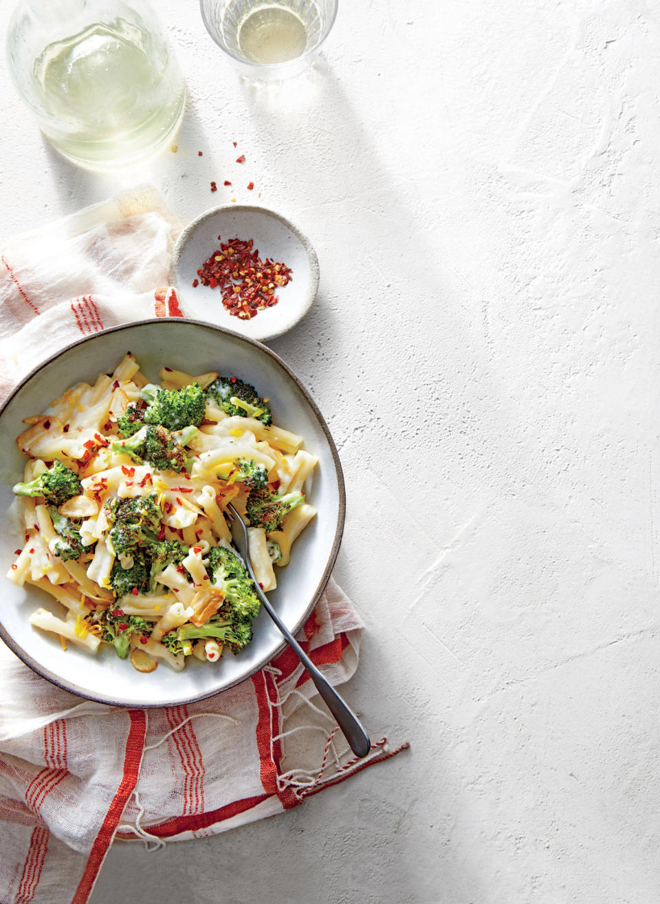 Pasta with Charred Broccoli, Feta, and Lemon