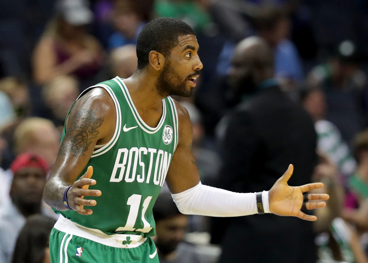 Kyrie Irving wonders why he hears a roar of discontent coming from Northeast Ohio. (Getty)