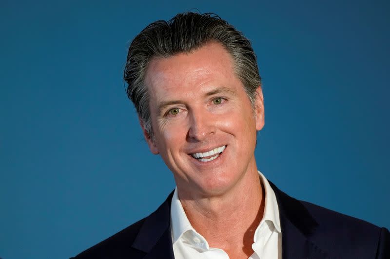 California governor Gavin Newsom speaks at a news conference in San Diego