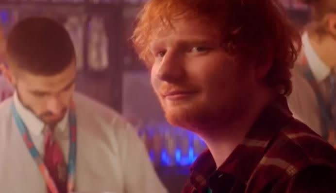 Ed Sheeran makes a cameo on BJB. Source: Bridget Jones's Baby