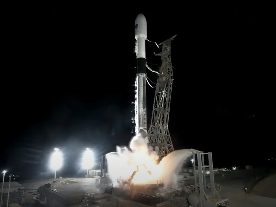 Nasa’s SWOT satellite launched aboard a SpaceX Falcon 9 rocket on 16 December, 2022 (Nasa)