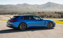 <p>The Porsche Panamera Turbo S E-Hybrid, be it the regular four-door Panamera or the edgier-looking Panamera Sport Turismo wagon, is not a hybrid. Okay, it is a plug-in hybrid, but this is no Toyota Prius wannabe. Porsche combines a 136-hp electric motor with a 550-hp twin-turbo V-8 in a bid for maximum quickness; the E-Hybrid's 14 miles of electric-only operation capability is secondary. The gas and electric power sources combine for an insane 680 horsepower (the total is less than the sum of the horsepower figures of the gas and electric sources thanks to each one’s differing power delivery), which in our testing was enough to shove <a rel="nofollow noopener" href="https://www.caranddriver.com/reviews/2018-porsche-panamera-turbo-s-e-hybrid-clinically-capable" target="_blank" data-ylk="slk:the 2018 Panamera Turbo S E-Hybrid;elm:context_link;itc:0;sec:content-canvas" class="link ">the 2018 Panamera Turbo S E-Hybrid</a> to 60 mph in an eyeball-squishing 2.9 seconds.</p>