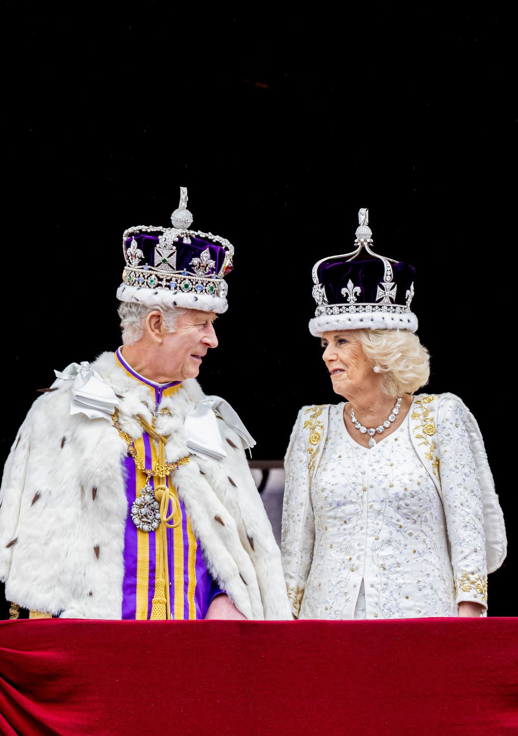 london, england may 6 king charles iii and queen camilla at the balcony of buckingham palace following the coronation of king charles iii and queen camilla on may 6, 2023 in london, england the coronation of charles iii and his wife, camilla, as king and queen of the united kingdom of great britain and northern ireland, and the other commonwealth realms takes place at westminster abbey today charles acceded to the throne on 8 september 2022, upon the death of his mother, elizabeth ii photo by p van katwijkgetty images