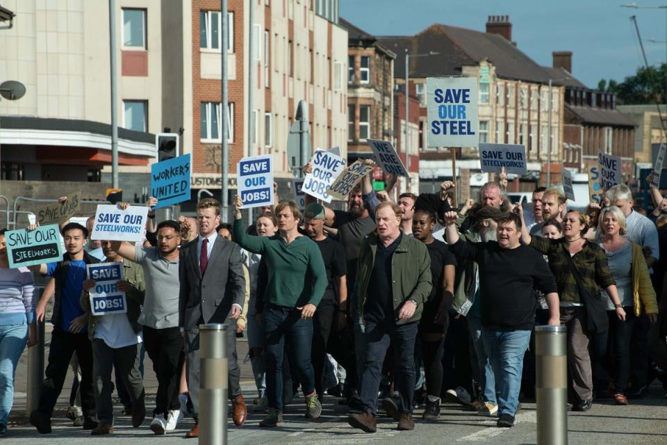 Strikes at Port Talbot Steelworks spark a revolution in episode one (BBC/Red Seam/Jon Pountney)