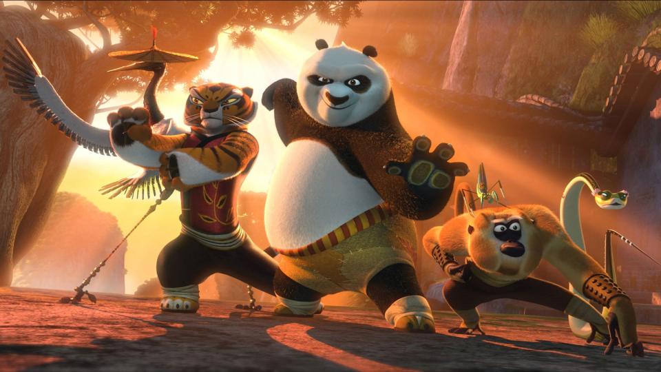 characters from Kung Fu Panda 2 strike a pose