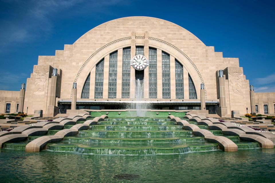 Cincinnati's Union Terminal served as inspiration for the Hall of Justice, the Justice League headquarters.