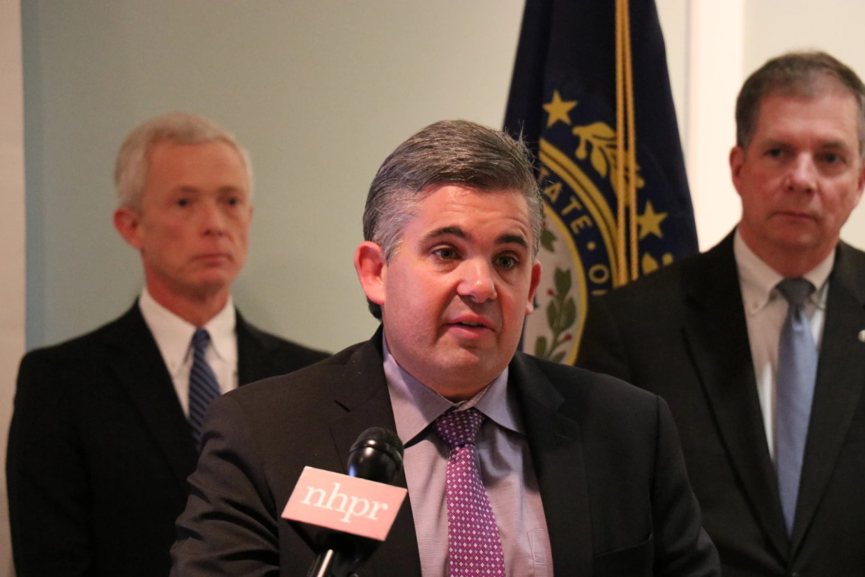 U.S. Assistant Attorney Seth Aframe during a 2018 news conference in Concord, N.H.