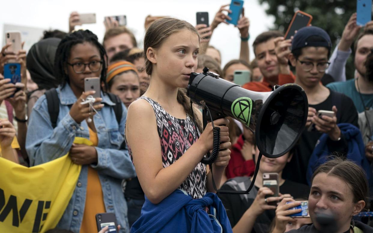 Teenage activist Greta Thunberg rallies student activists in Washington DC, September 13 - Getty Images North America