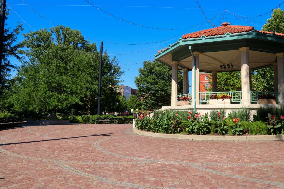 A view of the gazebo at Washington Park in Over-The-Rhine, a great place to get on one knee.