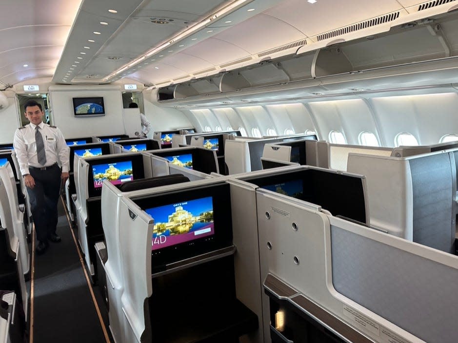 Onboard of an Oman Air aircraft