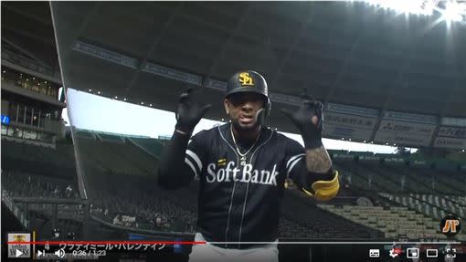 巴倫汀（Wladimir Balentien）連2打席開轟。（圖／翻攝自太平洋聯盟TV）