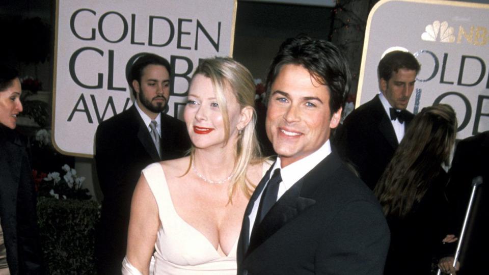 January 21, 2001: Rob Lowe and Sheryl Berkoff attend the Golden Globes together