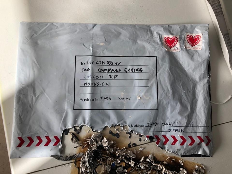 The package sent to Heathrow Airport (Picture: Metropolitan Police)