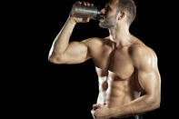 Feed your hungry muscles by trading whey for casein in your post-workout shake. This slow-release protein is gradually digested over 8 hours and keeps your metabolic fires burning through the night. Dutch researchers also say that casein enhances protein synthesis, which helps you cut an extra 35 calories a day for every pound of new muscle gained.