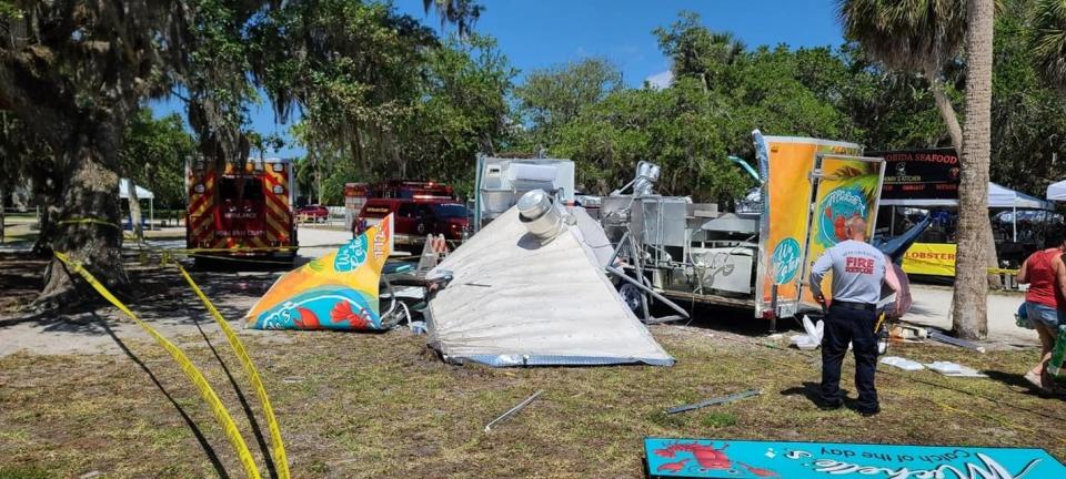 A food truck exploded at the Vero Beach Seafood Festival on May 14, 2022. The woman operating the truck was severely burned.