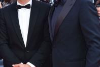 <p>Orlando Bloom et Leonardo DiCaprio à Cannes jeudi</p>